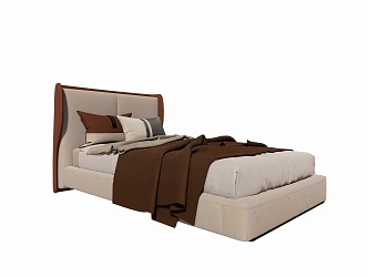 Modern Single Bed 3d model