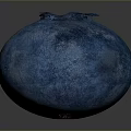 Fresh Blueberry With Vibrant Blue Color Glossy Surface And Detailed Top Stem