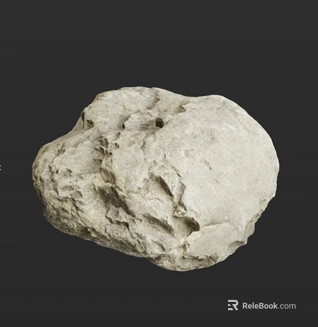 Handcrafted Stone Sculpture Carving With Rough Texture And Irregular Natural Form 3d model