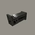 Black Industrial Mechanical Part With Multiple Holes And Heat Sink Structure