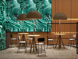 Modern Restaurant Bar 3d model