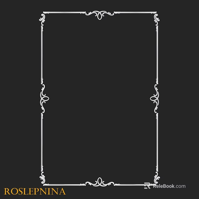 Elegant Vertical Decorative Components With Intricate Ornate Scroll Design Elements 3d model 
