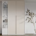 Modern Wardrobe Interior Design With Sliding Pastel Colored Doors And Practical Storage Solutions 3d model