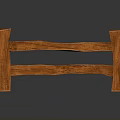 Wooden Architectural Railing With Simple Structure And Natural Wood Grain For Building Decoration