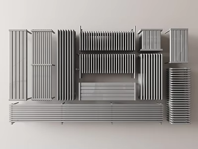 Different Styles Of Modern Metal Radiators For Home Decor And Heating 3d model
