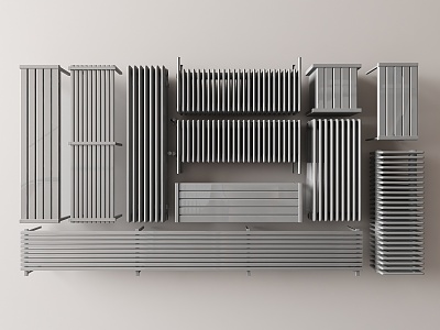 modern heating pipe 3d model