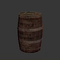 Vintage Wooden Barrel Sculpture Carving with Powder 100 lbs Middletown Oct 1784