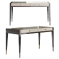 Modern Dressing Table Design With Black Metal Legs And White Top Drawers