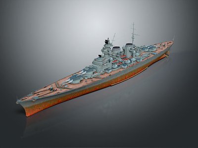 modern warship ship warship 3d model