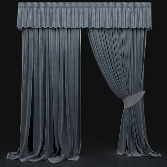 Vintage Curtain Fabric 3d model
