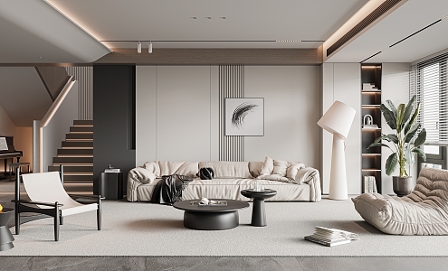 Modern Living Room Duplex Living Room 3d model