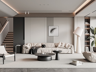 Modern Living Room Duplex Living Room 3d model