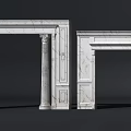 Luxury Shower Sauna Interior With Marble Columns And Exquisite Carved Details