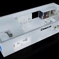 Cottiia Showroom Interior With White Display Cabinets And Modern Design Features 3d model