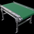 Industrial Conveyor Belt Equipment With Green Belt And Metal Support Frame
