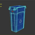 High Quality Blue Recycling Trash Can With Secure Lid And Recycling Symbol Design