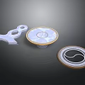 Transparent Organ Models And Hair Samples With Circular Displays And Metallic Borders