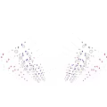 Modern Dreamy Chandelier With Star Shaped Decorations Red Blue And White