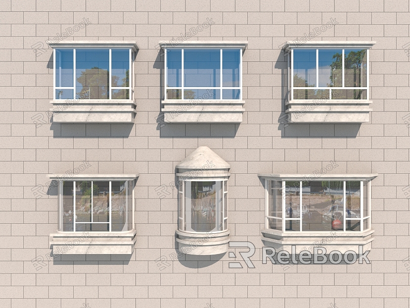 Bay Window Window Building Exterior Wall Window Room Exterior Bay Window Outdoor Window model