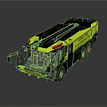 Modern Yellow Black Heavy Duty Utility Vehicle With Lifting Arm And Multi Wheel Design