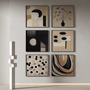 Simple abstract decorative painting 3d model