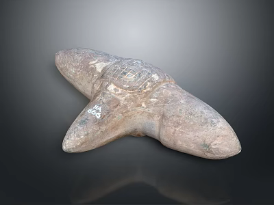 Artisan Crafted Stone And Wood Decorative Sculpture With Natural Texture And Grain 3d model
