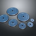 Metal Weight Plates Set in Various Sizes for Fitness Equipment