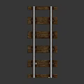 Railway Track Structure With Wooden Sleepers And Metal Rails
