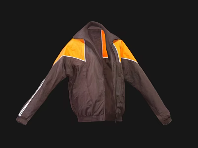 Modern Black Sport Jacket 3d model Modern Black Sport Jacket 3d model