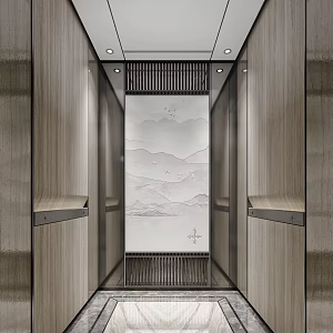 New Chinese Elevator Car 3d model
