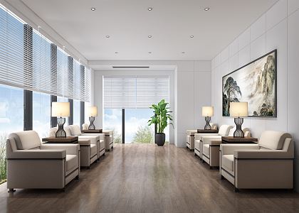 Modern Reception Room 3d model