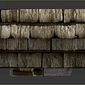 Traditional Two Story Cottage With Thatched Roof Wooden Balcony And Staircase