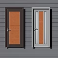 Assorted Swing Doors With Different Colors And Stylish Designs For Home 3d model