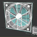 Square Design Air Conditioner Fan With Metal Grille Blades And Accessory