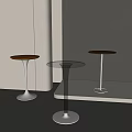 Modern Bar Table Design Ideas With Various Bases And Mixed Material Tops 3d model