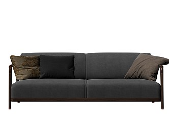 modern double sofa 3d model