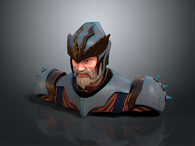 Cartoon Warrior Cartoon Soldier Cartoon Samurai Soldier Guard Assassin Killer 3d model