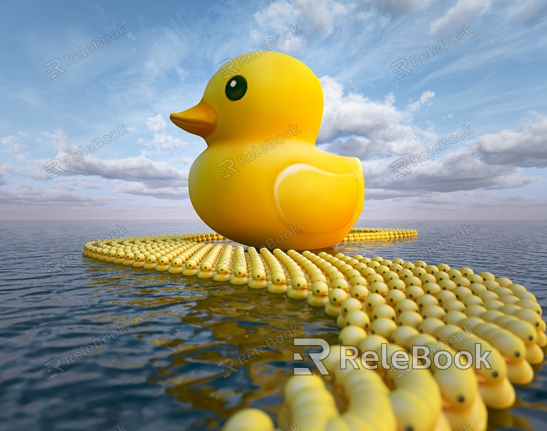 modern yellow duck model