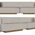 Modern Double Sofa Fabric Double Sofa Multiplayer Sofa 3d model