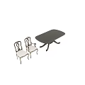 Elegant Classic Black Carved Dining Table Set With European Style Upholstered Chairs