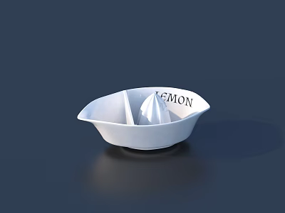 Practical White Lemon Juicer Kitchen Tool With LEMON Label For Home Use 3d model