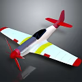 Red And White Aerospace Propeller Model With Detailed Structure For Space Exploration