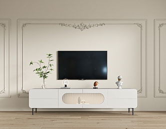 French TV cabinet 3d model