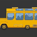 Modern bus minibus minivan driverless bus 3d model