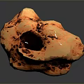 Natural Copper Colored Stone Exhibiting Irregular Shape Black Veins And Textured Surface