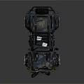 Futuristic Off Road Vehicle Featuring Black Yellow Accents And Roof Gear