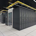 Modern Data Center Interior Featuring Server Racks And Technical Equipment Rows