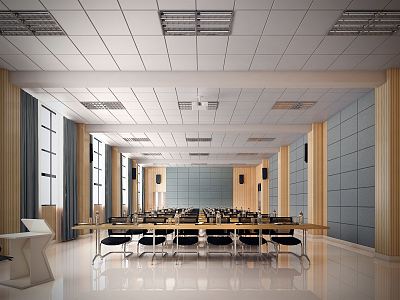 Modern Conference Room Multifunctional Meeting Room 3d model