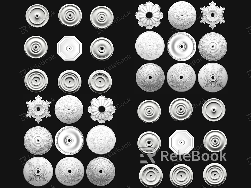 European-style lamp panel pattern model