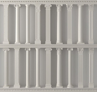 European Column Roman Column Stigma Gypsum Column 3d model